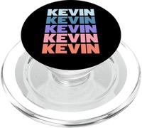 Funny Modern Repetitive Text Design First Name Kevin PopSockets PopGrip per MagSafe