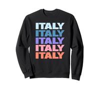 Funny Modern Repetitive Text Design Italy Europe Felpa
