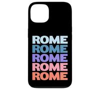 Funny Modern Repetitive Text Design Rome Italy Custodia per iPhone 13