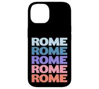 Funny Modern Repetitive Text Design Rome Italy Custodia per iPhone 14