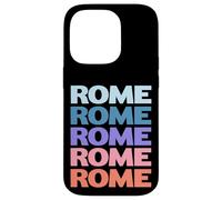 Funny Modern Repetitive Text Design Rome Italy Custodia per iPhone 14 Pro