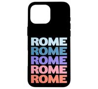 Funny Modern Repetitive Text Design Rome Italy Custodia per iPhone 16 Pro Max