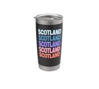 Funny Modern Repetitive Text Design Scotland Edinburgh Bicchiere termico in acciaio inox doppia parete