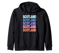 Funny Modern Repetitive Text Design Scotland Edinburgh Felpa con Cappuccio