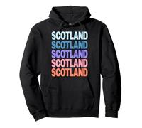 Funny Modern Repetitive Text Design Scotland Edinburgh Felpa con Cappuccio