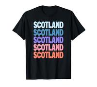 Funny Modern Repetitive Text Design Scotland Edinburgh Maglietta