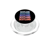 Funny Modern Repetitive Text Design Scotland Edinburgh PopSockets PopGrip per MagSafe