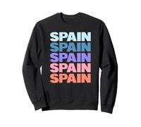 Funny Modern Repetitive Text Design Spain Spaniard Europe Felpa