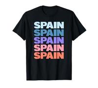 Funny Modern Repetitive Text Design Spain Spaniard Europe Maglietta