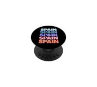 Funny Modern Repetitive Text Design Spain Spaniard Europe PopSockets PopGrip Adesivo