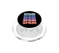 Funny Modern Repetitive Text Design Spain Spaniard Europe PopSockets PopGrip per MagSafe