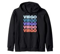 Funny Modern Repetitive Text Design Zodiac Virgo Felpa con Cappuccio