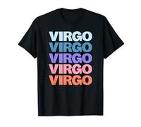 Funny Modern Repetitive Text Design Zodiac Virgo Maglietta