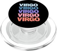 Funny Modern Repetitive Text Design Zodiac Virgo PopSockets PopGrip per MagSafe