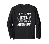 Funny Mom Dad Kids - Questo è Il Mio Circo Queste Sono Le Mie Scimmie Maglia a Manica