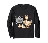 Funny Mom Just a Mom Trying to Keep Her Ducks Humor Maglia a Manica