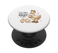 Funny Mom Just a Mom Trying to Keep Her Ducks Humor PopSockets PopGrip Adesivo