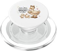 Funny Mom Just a Mom Trying to Keep Her Ducks Humor PopSockets PopGrip per MagSafe