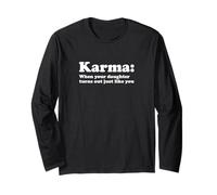 Funny Mom - Karma Quando Tua Figlia Si scopre Proprio Come Te Maglia a Manica