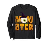 Funny Mom Monster Halloween Momster Witch Maglia a Manica