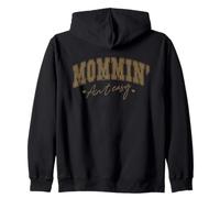 Funny Mom Western Cowboy. Mommin' Ain't Easy Felpa con Cappuccio