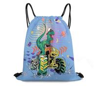 Funny Mon-Ster Truck Borsa Coulisse Unisex Sacca Regolabile Gym Sack per Campeggio Viaggi Yoga 36X42Cm
