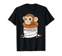 Funny Monkey Anti Depressant Zoo Ragazzi Ragazze Maglietta