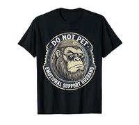Funny Monkey Emotional Support Husband Do Not Pet Mens Fun Maglietta