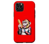 FUNNY MONKEY MANGIA WEINER CELEBRA L'INDIPENDENZA DELL'AMERICA Custodia per iPhone 11 Pro