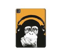 Funny Monkey with Headphone Pop Music Tablet Case Cover Custodia per iPad Pro 13 (2024)