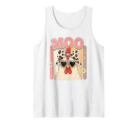 Funny Moo Pollo Mucca Stampa Fattoria Uccello Animale Canotta