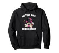 Funny Mothers Day GNOME Saying for Wine Mom And Cat Lover Felpa con Cappuccio