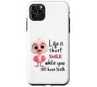 Funny Motivational Life Is Short Colorful Cute Bird Humor Custodia per iPhone 11 Pro Max