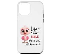 Funny Motivational Life Is Short Colorful Cute Bird Humor Custodia per iPhone 12 mini