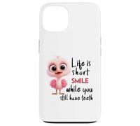 Funny Motivational Life Is Short Colorful Cute Bird Humor Custodia per iPhone 13