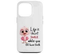 Funny Motivational Life Is Short Colorful Cute Bird Humor Custodia per iPhone 13 Pro