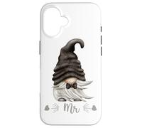 Funny Mr & Mrs Gnome For Matching Couples With Gnome Groom Custodia per iPhone 16