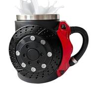 Funny Mug, Brake Cup, Ergonomic Drinkware, Novelty Coffee with Handle, Black Gift Idea for Kids, Fathers, Mothers, Friends, Coworkers, Teachers, Work Desk, Christmas, Birthday