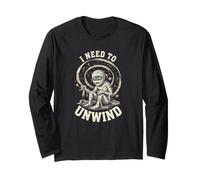 Funny Mummy I Need to Unwind Halloween Bendage Pun Maglia a Manica