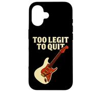 Funny Music Guitar Citazione Too Legit to Quit Design Custodia per iPhone 16