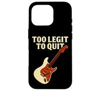 Funny Music Guitar Citazione Too Legit to Quit Design Custodia per iPhone 16 Pro