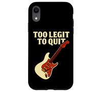 Funny Music Guitar Citazione Too Legit to Quit Design Custodia per iPhone XR