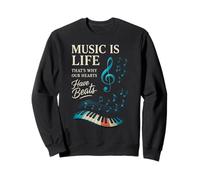 Funny Music Is Life Thats Why Our Hearts Have Beats Piano Felpa