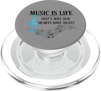 Funny Music Is Life Thats Why Our Hearts Have Beats Piano PopSockets PopGrip per MagSafe