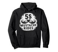Funny Mustache Lover Beard Facial Hair Mustache Ride Felpa con Cappuccio