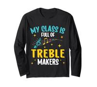 Funny My Class Is Full Of Treble Makers Musica Insegnante Amante Maglia a Manica