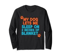 Funny My Dog Lets Me Sleep On 5,1 cm di Coperta Maglia a Manica