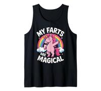 Funny My Farts Are Magical con la Scritta «Rainbow Unicorn» per Donne e Uomini Canotta