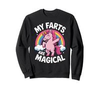 Funny My Farts Are Magical con la Scritta «Rainbow Unicorn» per Donne e Uomini Felpa