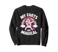 Funny My Farts Are Magical con la Scritta «Rainbow Unicorn» per Donne e Uomini Felpa